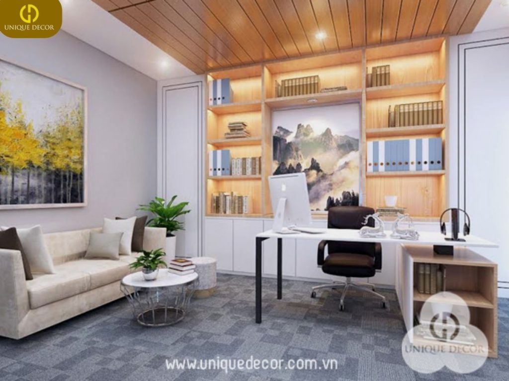 Bố trí nội thất văn phòng khoa học ở Unique Decor