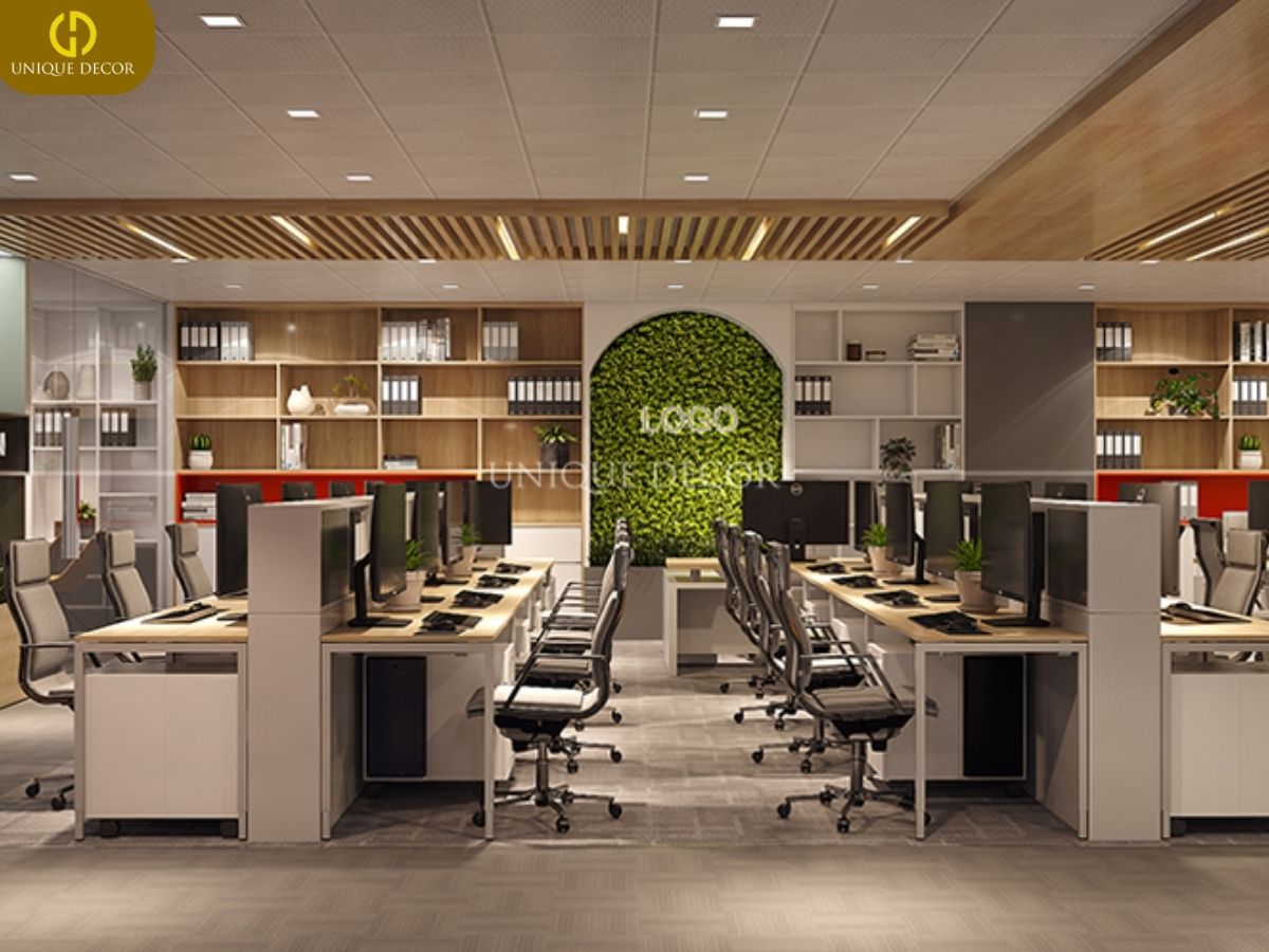 Thiết kế văn phòng làm việc hiện đại mẫu