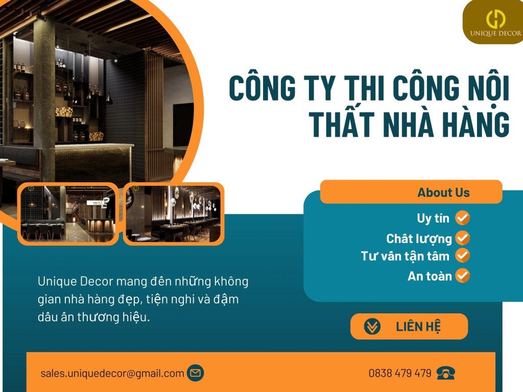 Công ty thi công nội thất nhà hàng
