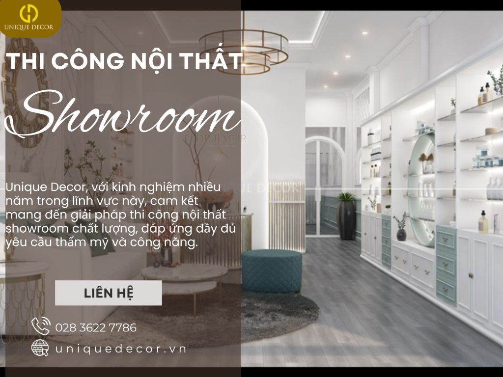 Thi công nội thất showroom – Tạo điểm nhấn thu hút khách hàng