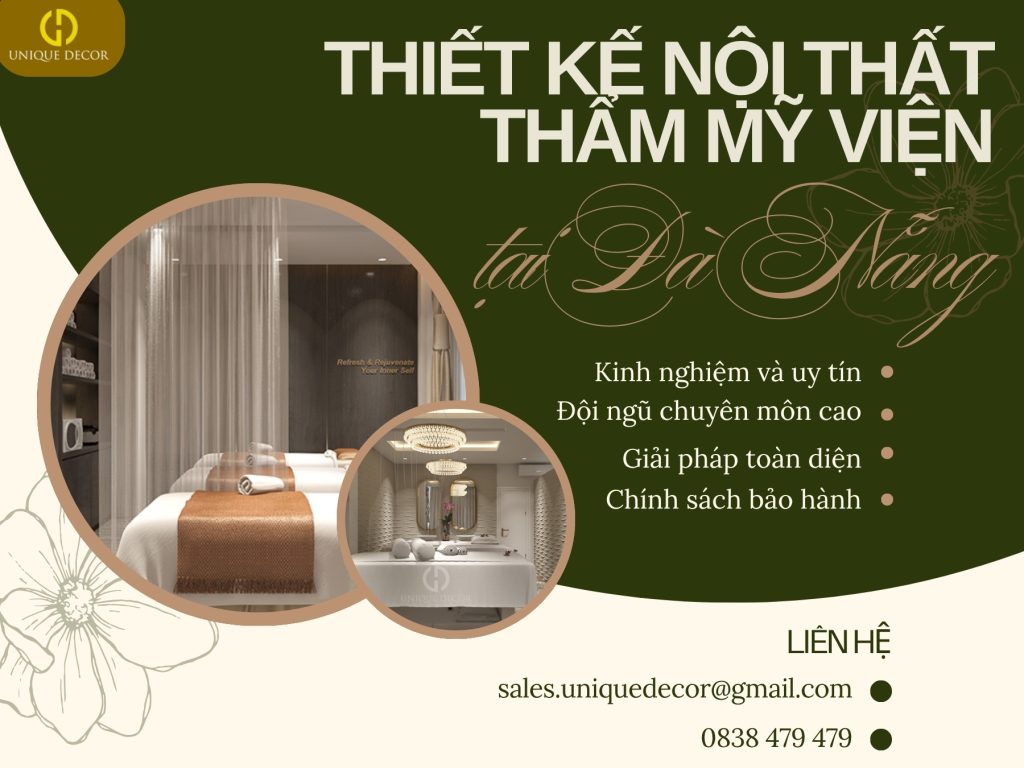 Thiết kế nội thất thẩm mỹ viện tại Đà Nẵng