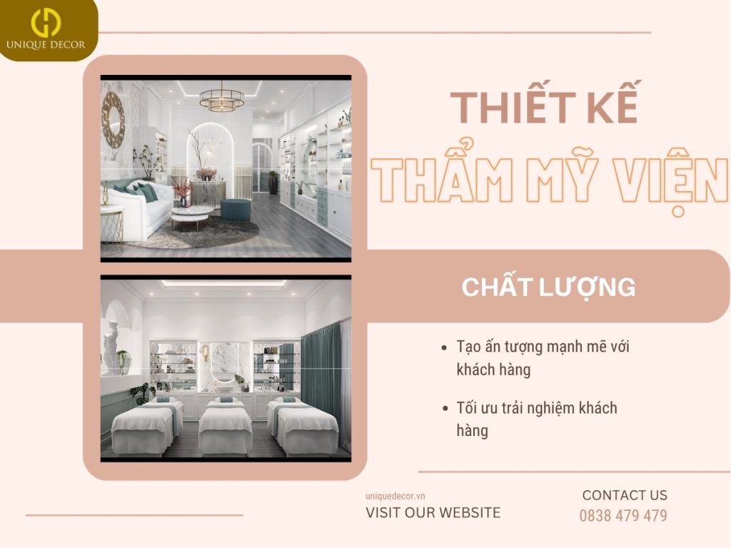 Thiết kế thẩm mỹ viện sang trọng