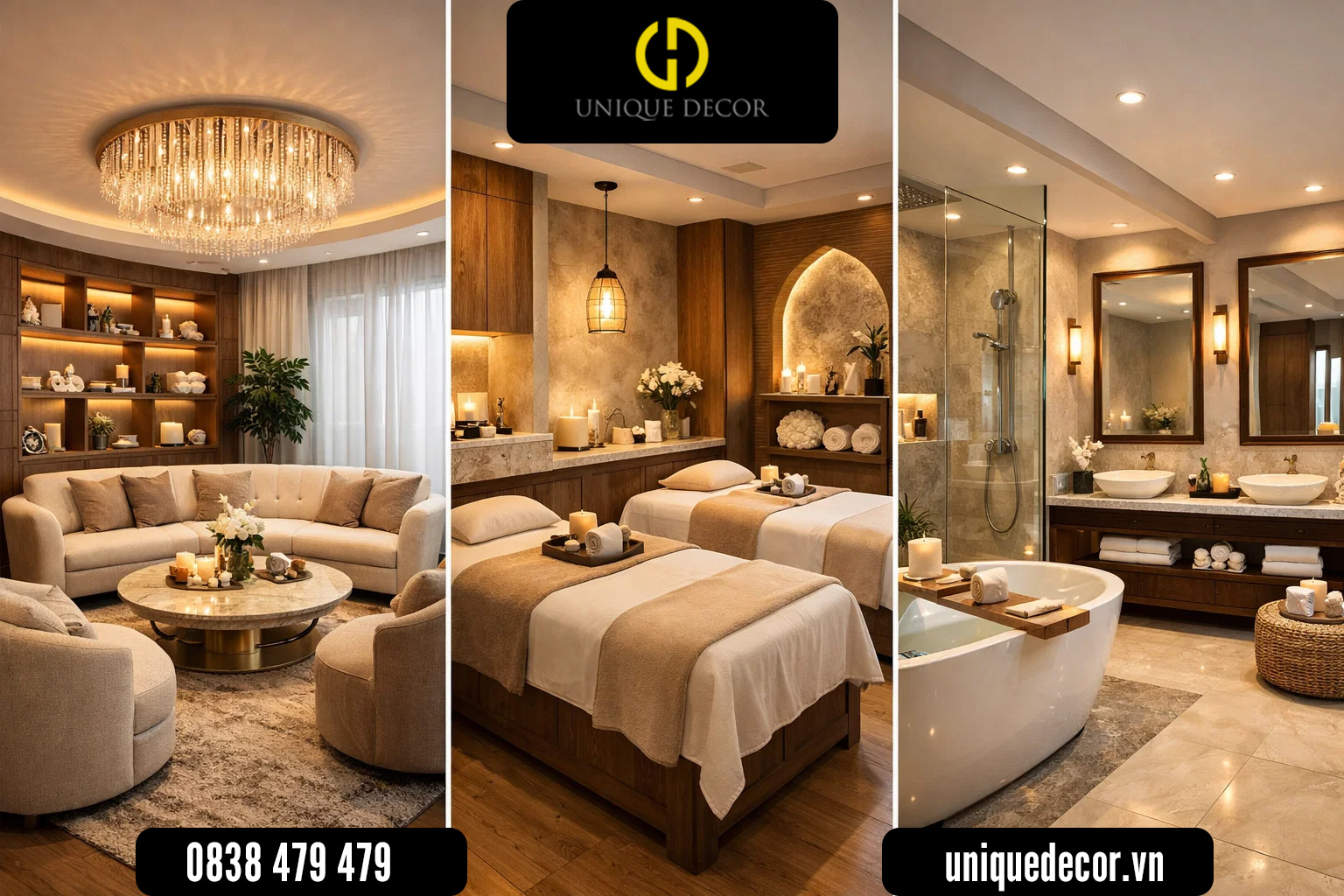 Các khu vực cần có trong spa tại nhà