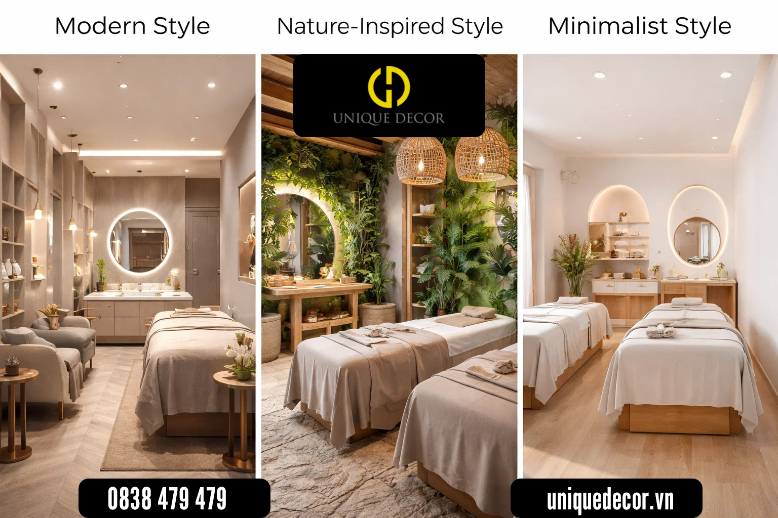 Các phong cách thiết kế spa mini