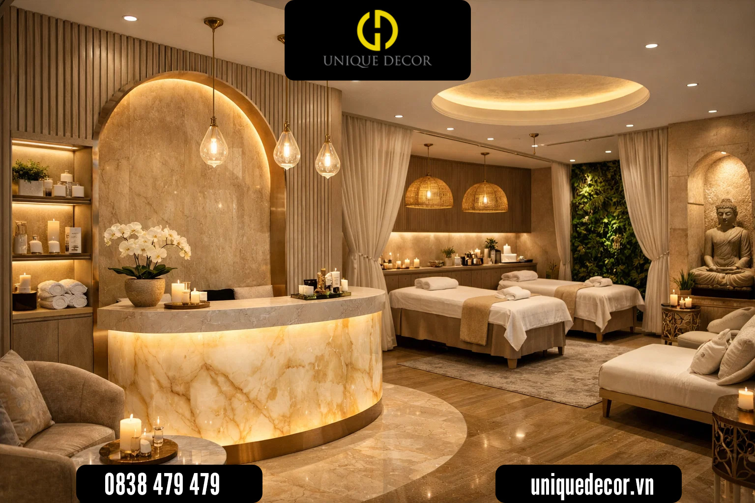 Thi công nội thất spa giải pháp hoàn thiện không gian chuyên nghiệp và thu hút khách hàng