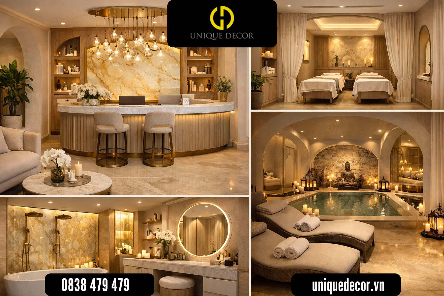 Thi công spa hoàn thiện trọn gói