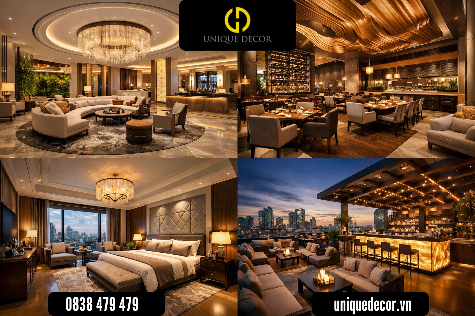 Thiết kế thi công nội thất khách sạn – nhà hàng