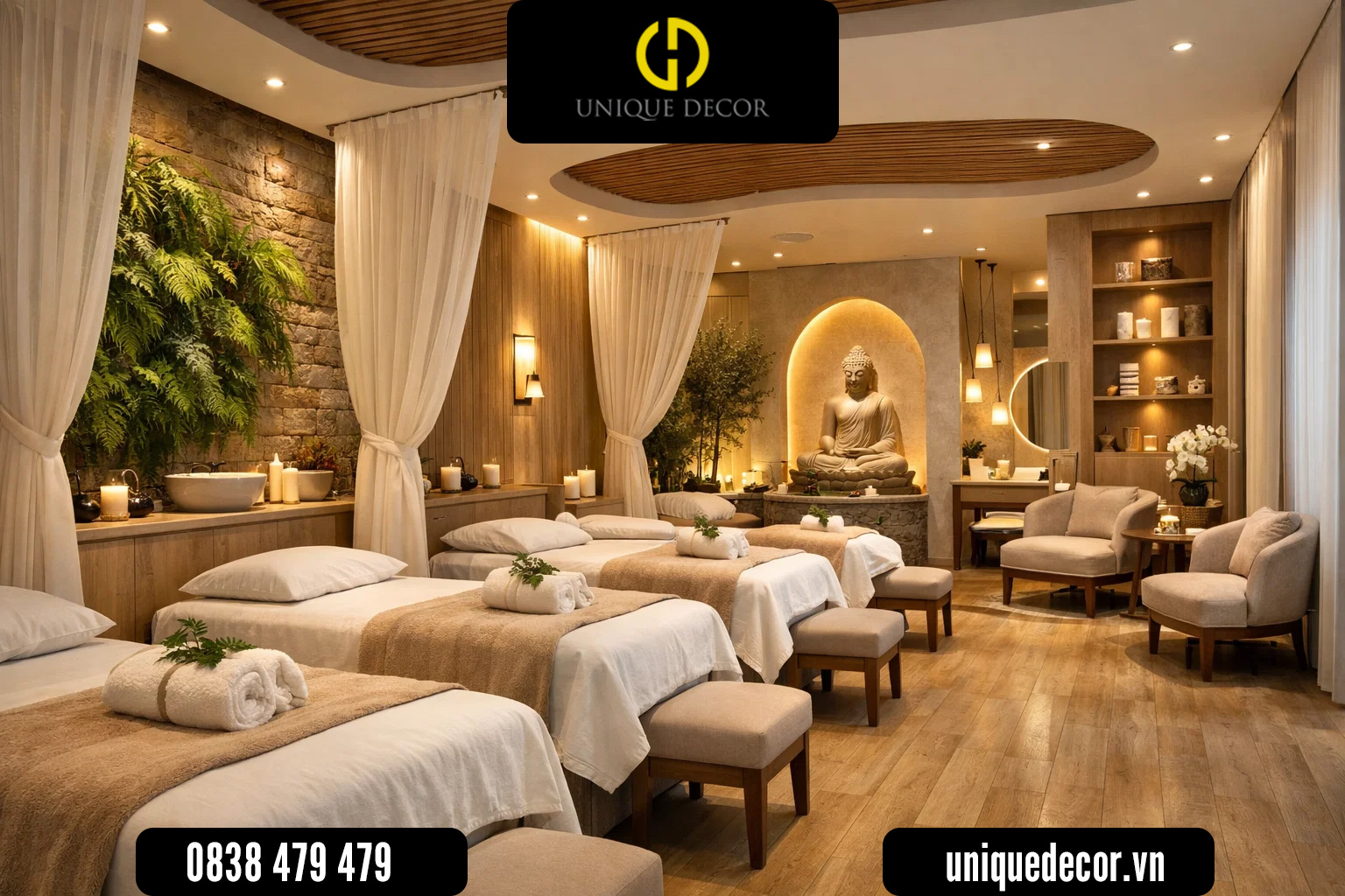 Tiêu chí thiết kế nội thất spa đẹp