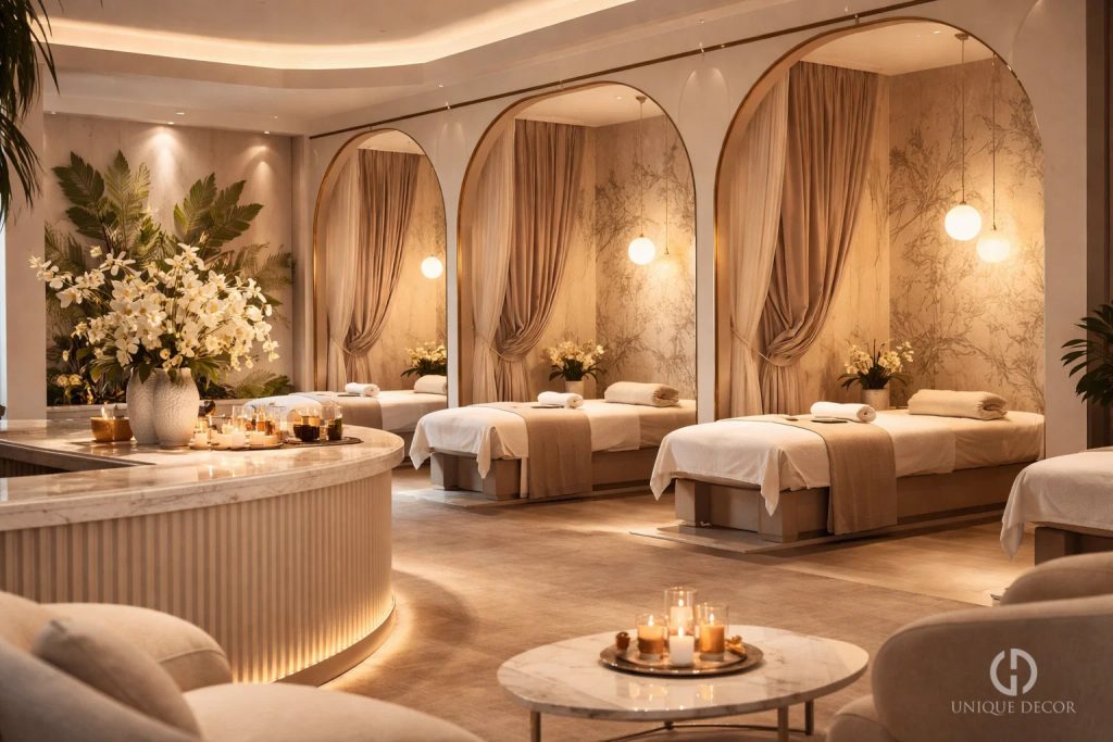 Giải pháp thiết kế thi công nội thất spa trọn gói: Nâng tầm không gian làm đẹp đẳng cấp