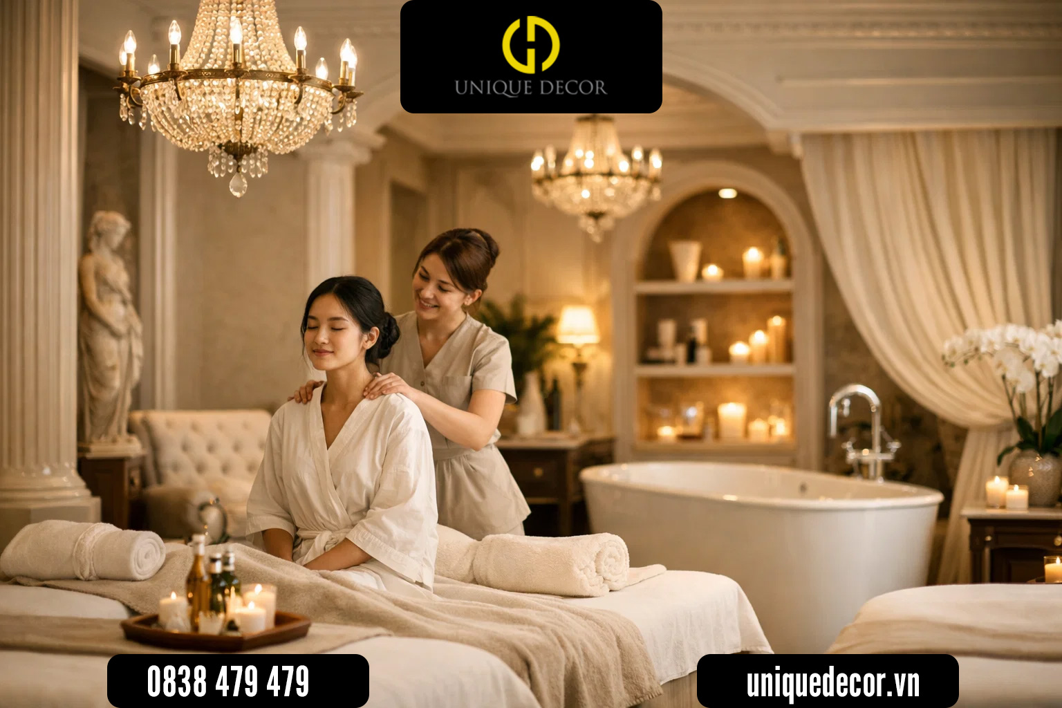 Thiết kế spa phong cách Tân cổ điển (Neoclassic)