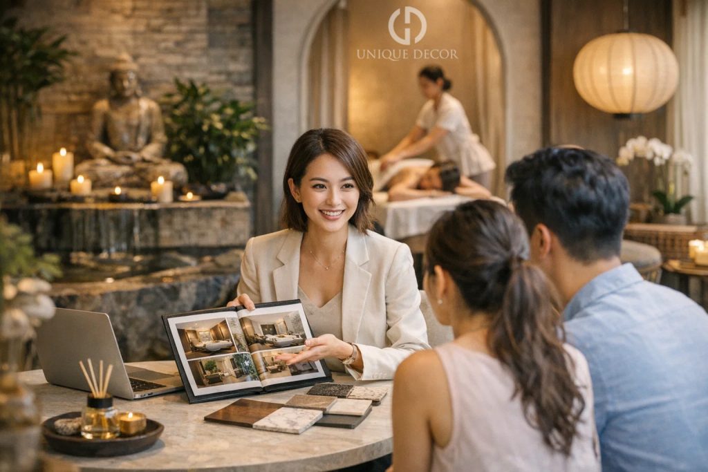 Unique Decor - Công ty Thiết kế nội thất spa uy tín và chuyên nghiệp hàng đầu