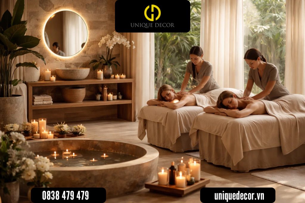 Xu hướng thiết kế spa hiện đại và giải pháp kiến tạo không gian thư giãn lý tưởng