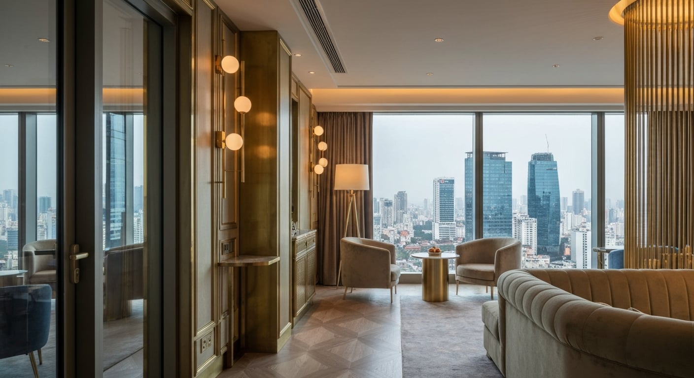 Xu hướng thiết kế nội thất khách sạn sang trọng tại TPHCM để nâng cao trải nghiệm lưu trú