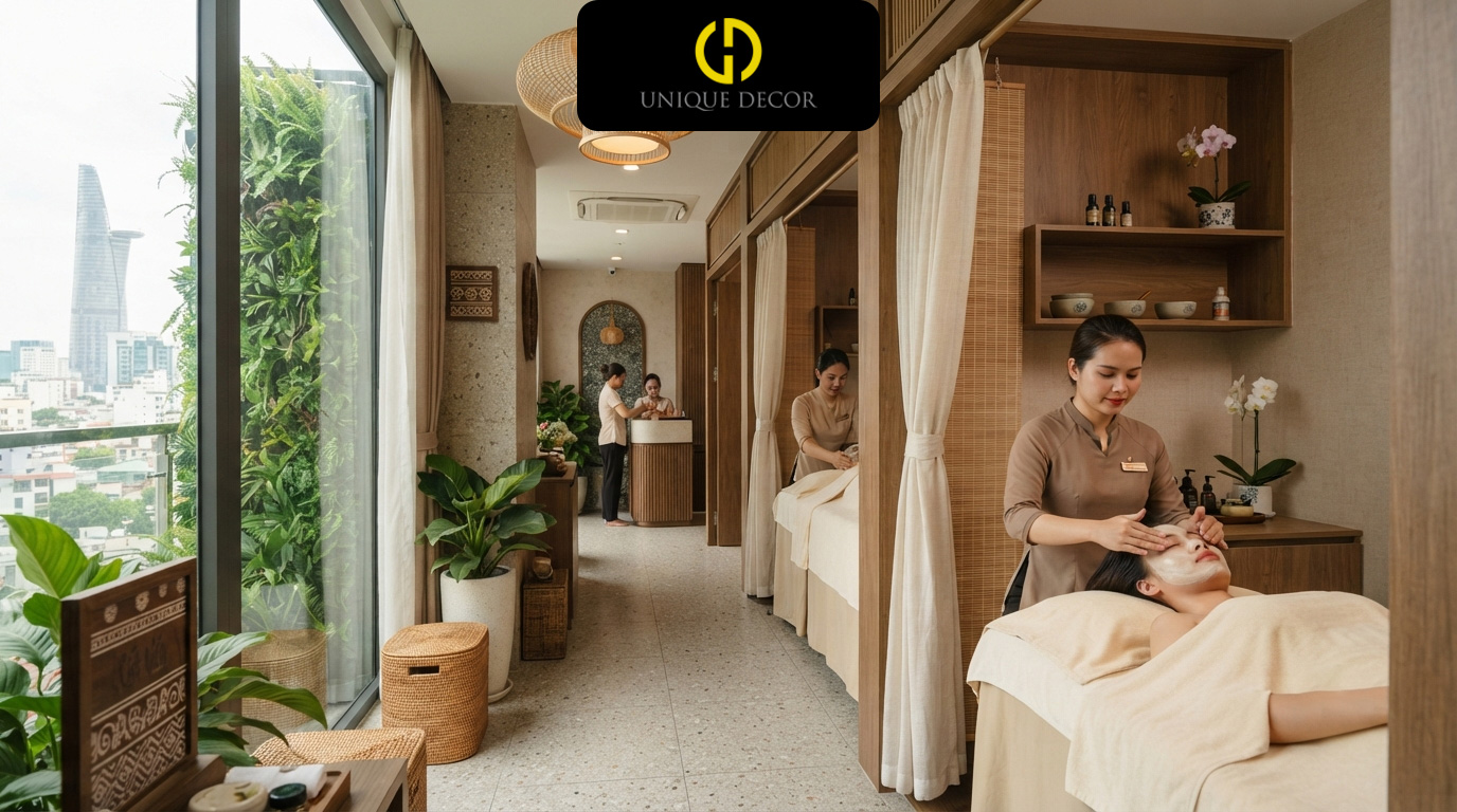 Bí Quyết Thiết Kế Nội Thất Spa TP.HCM Tối Ưu Diện Tích Và Bứt Phá Doanh Thu Thị Trường Năng Động